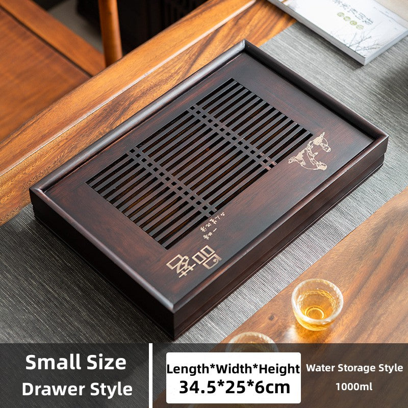 Chinese Solid Wood Tea Tray Water Storage|Kung Fu Tea Tray - TeaCeremonyLife