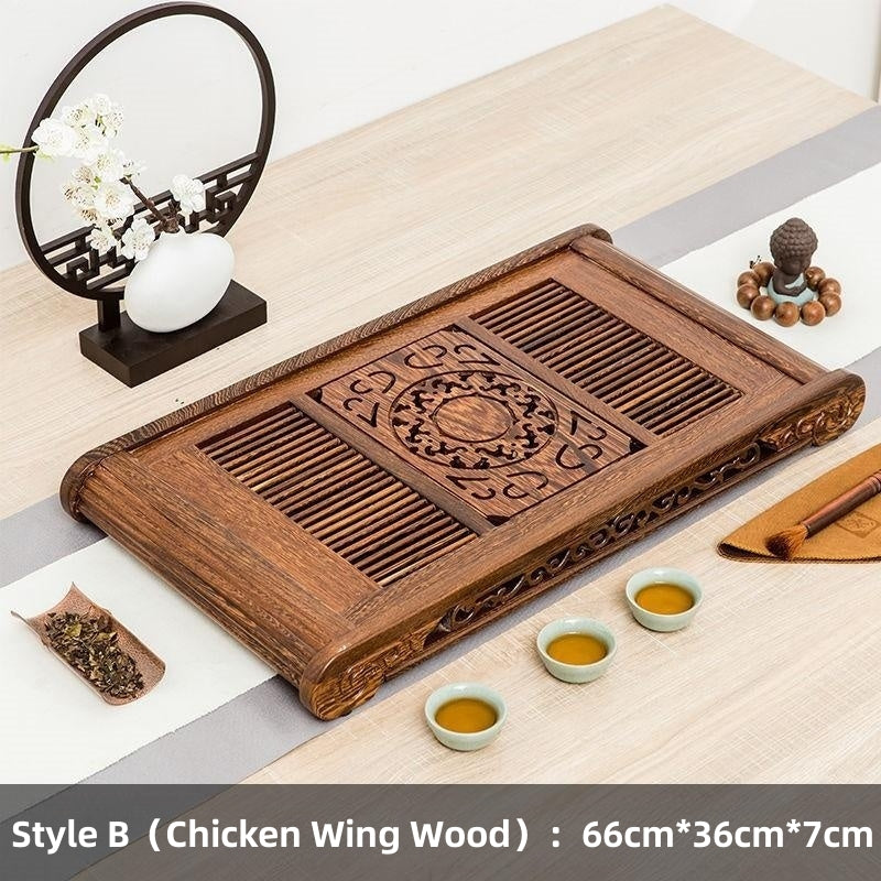 Chinese Wood Tea Tray With Drainage|Gong Fu Tea Tray - TeaCeremonyLife