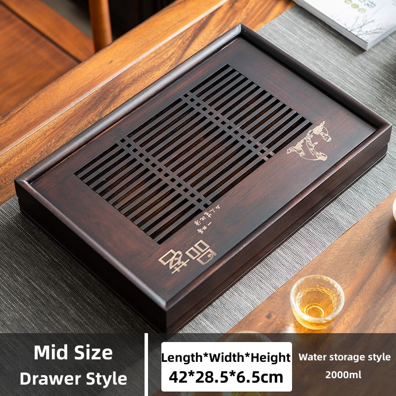 Chinese Solid Wood Tea Tray Water Storage|Kung Fu Tea Tray - TeaCeremonyLife