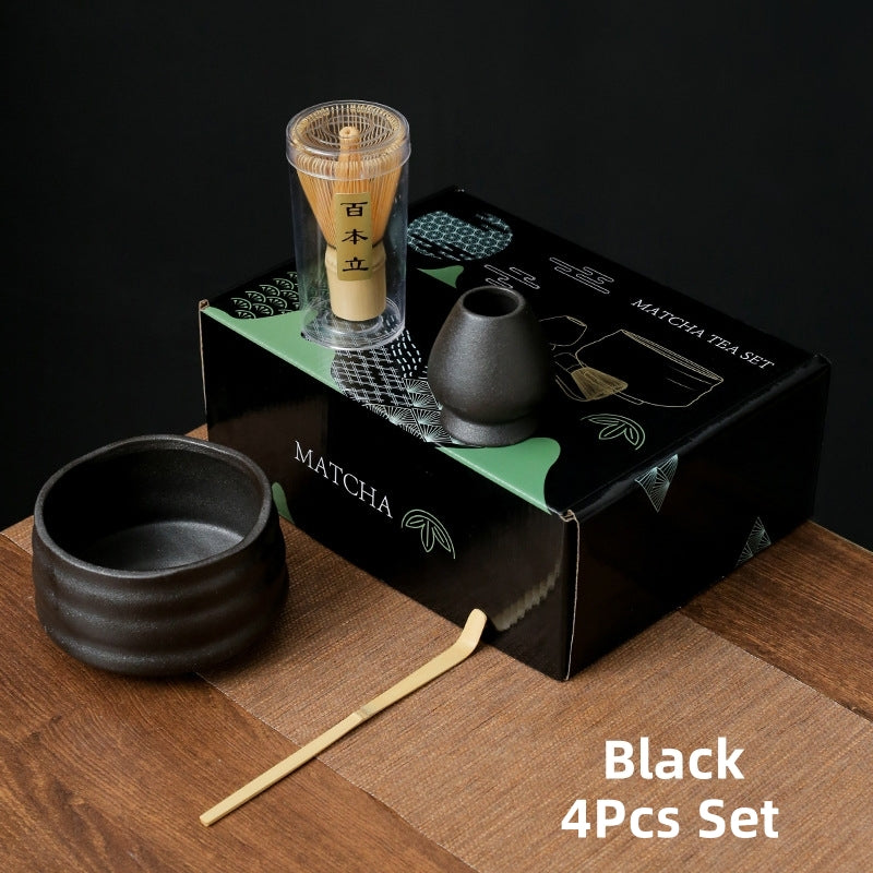 Ceamic Matcha Tea Set with Bamboo Whisk|Japanese Tea Set - TeaCeremonyLife