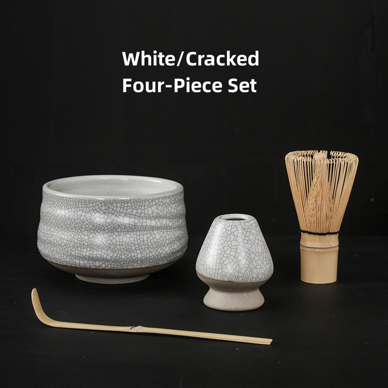 Ceramic Matcha Tea Set With Bamboo Whisk|Japanese Matcha Tea Set - TeaCeremonyLife