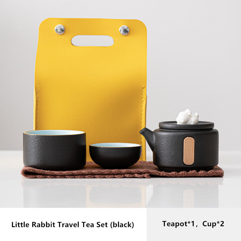 Ceramic Cute Rabbit Tea Pot Set With 2Cups - TeaCeremonyLife