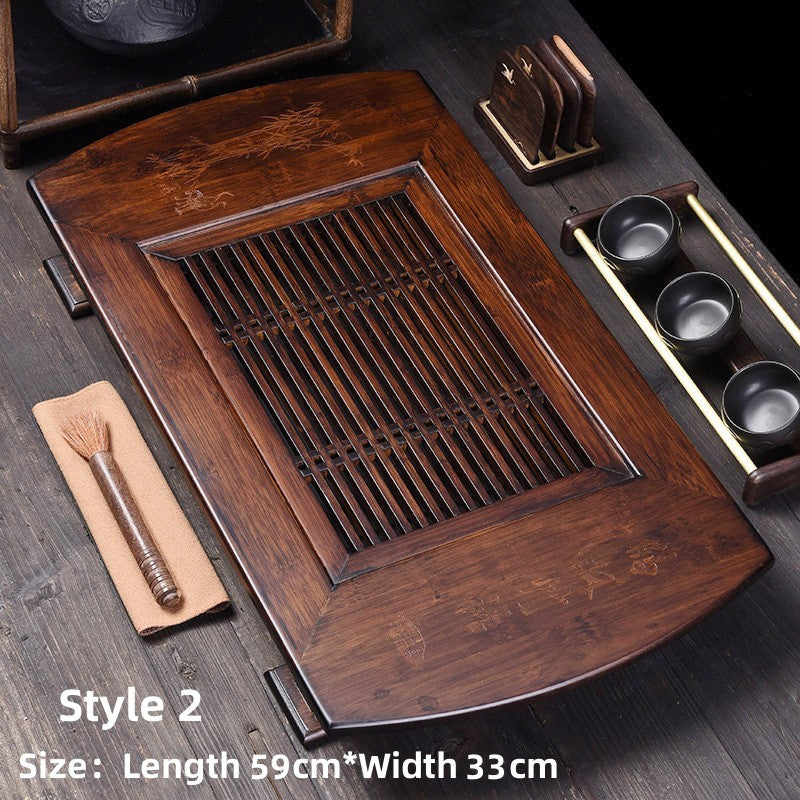 Chinese Wood Tea Tray With Drainage|Gong Fu Tea Tray - TeaCeremonyLife